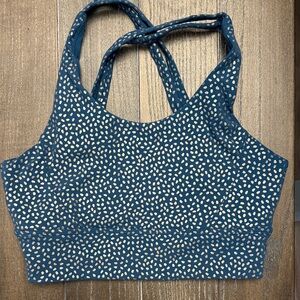 BuffBunny Dark Teal and Gold Boss Print Sports Bra